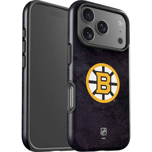 NHL Boston Bruins Distressed iPhone 17 Pro Max Impact Case