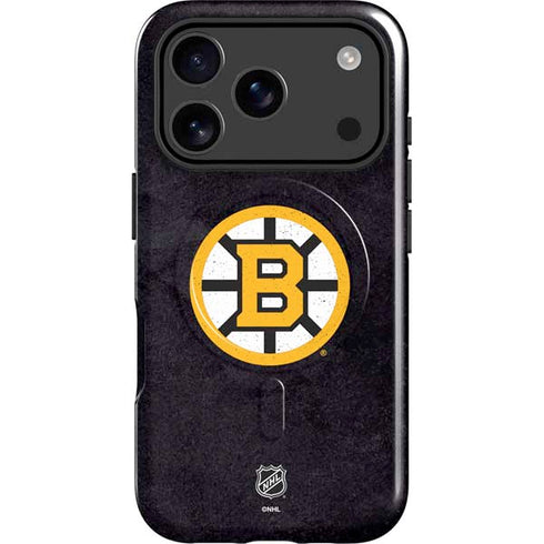 NHL Boston Bruins Distressed iPhone 17 Pro Max Magsafe Impact Case