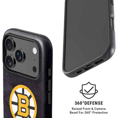 NHL Boston Bruins Distressed iPhone 17 Pro Max Magsafe Impact Case