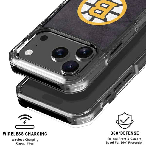 NHL Boston Bruins Distressed iPhone 18 Pro Clear Case