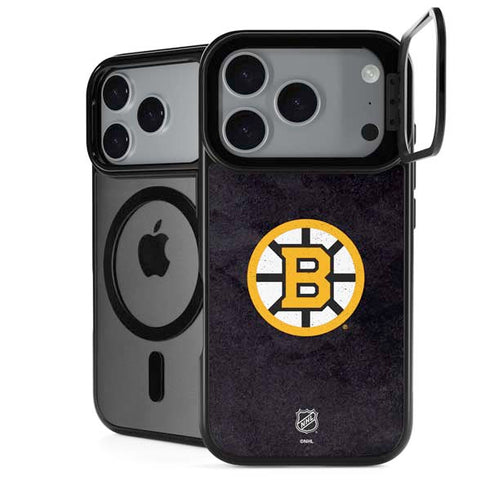 NHL Boston Bruins Distressed iPhone 18 Pro Max Kickstand Case