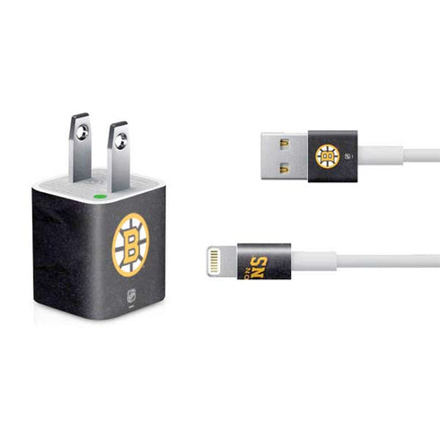 NHL Boston Bruins Distressed iPhone Charger (5W USB) Skin