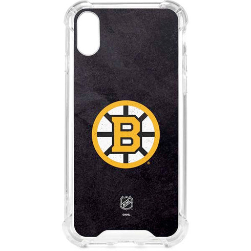 NHL Boston Bruins Distressed iPhone XS Clear Case