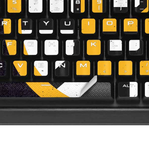 NHL Boston Bruins Distressed K95 RGB PLATINUM Mechanical Gaming Keyboard Skin