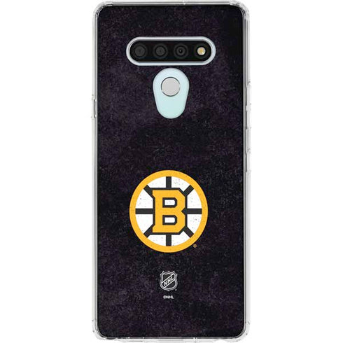 NHL Boston Bruins Distressed LG Stylo 6 Clear Case