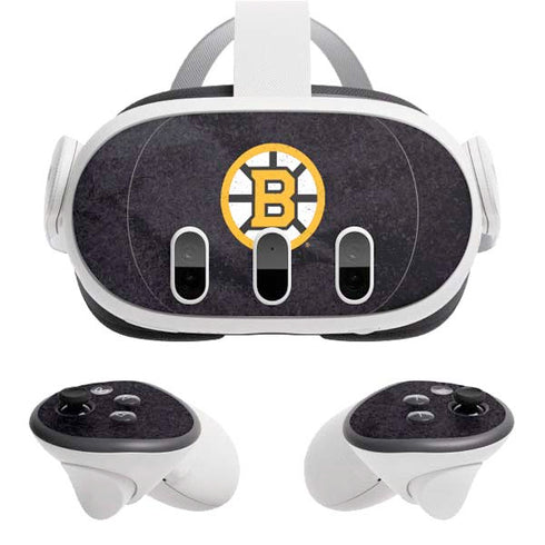 NHL Boston Bruins Distressed Meta Quest 3 Skin