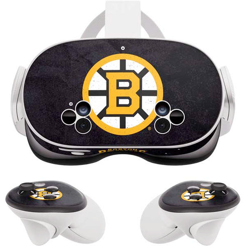 NHL Boston Bruins Distressed Meta Quest 3S Skin