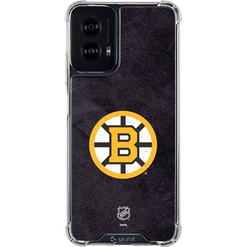 NHL Boston Bruins Distressed Moto G Power 5G (2024) Clear Case