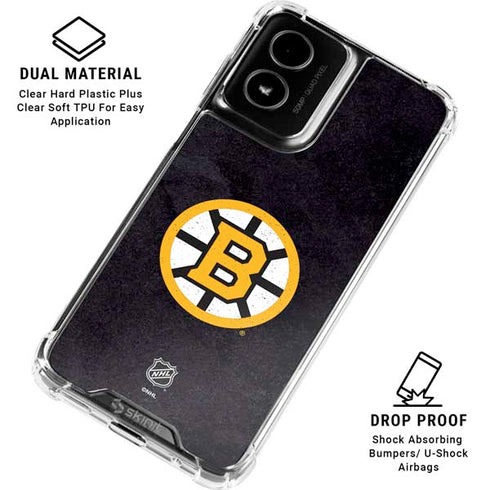 NHL Boston Bruins Distressed Moto G Power 5G (2024) Clear Case