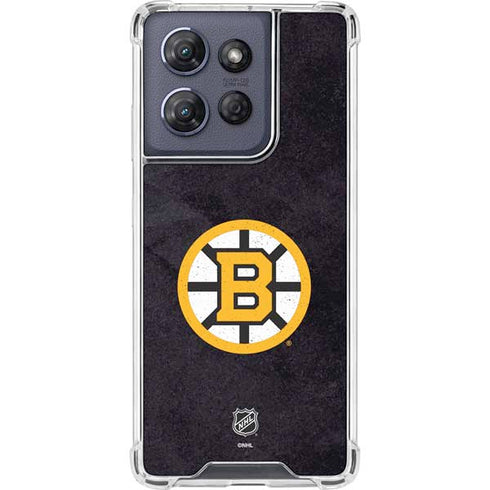 NHL Boston Bruins Distressed Moto G Power 5G (2025) Clear Case