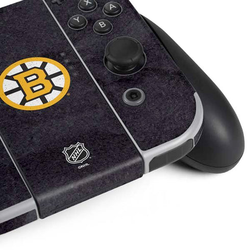 NHL Boston Bruins Distressed Nintendo Switch OLED (2021) Skin