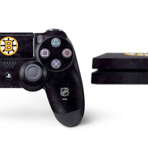 NHL Boston Bruins Distressed PS4 Console and Controller Bundle Skin