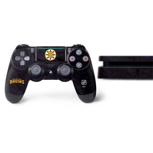 NHL Boston Bruins Distressed PS4 Slim Bundle Skin