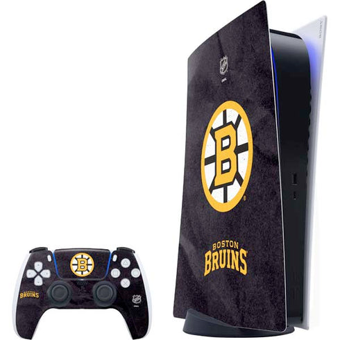 NHL Boston Bruins Distressed PS5 Bundle Skin