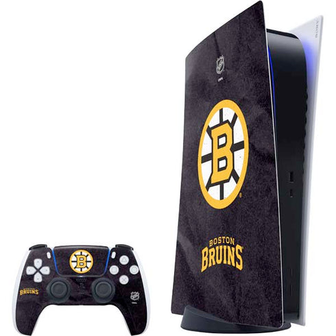 NHL Boston Bruins Distressed PlayStation PS5 Skins