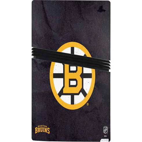 NHL Boston Bruins Distressed PS5 Pro Console Skin