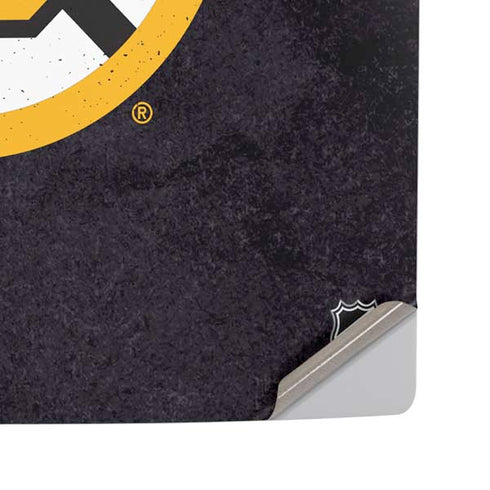 NHL Boston Bruins Distressed PS5 Pro Disk Console Skin