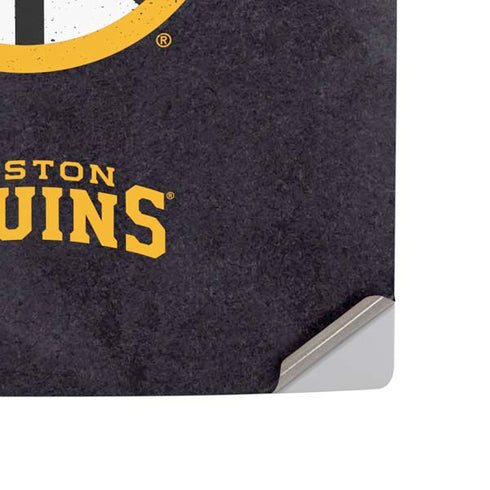 NHL Boston Bruins Distressed PS5 Slim Digital Edition Bundle Skin