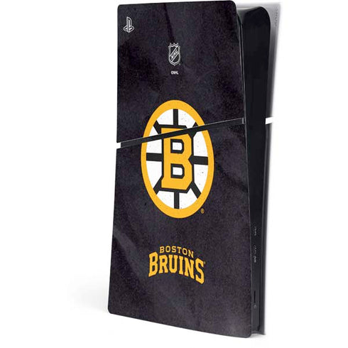 NHL Boston Bruins Distressed PS5 Slim Digital Edition Console Skin