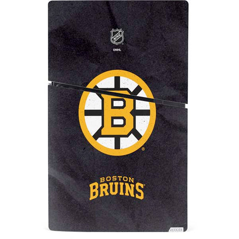 NHL Boston Bruins Distressed PS5 Slim Digital Edition Console Skin