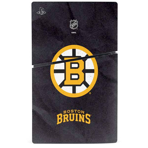 NHL Boston Bruins Distressed PS5 Slim Disk Bundle Skin