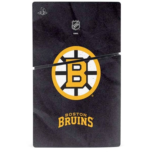 NHL Boston Bruins Distressed PS5 Slim Disk Console Skin