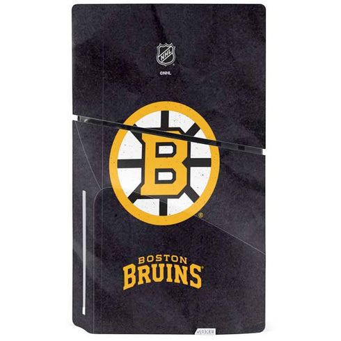 NHL Boston Bruins Distressed PS5 Slim Disk Console Skin