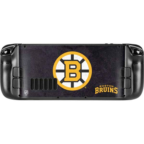 NHL Boston Bruins Distressed Steam Deck Handheld Gaming Computer OLED Skin