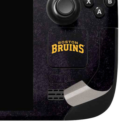 NHL Boston Bruins Distressed Steam Deck Handheld Gaming Computer OLED Skin