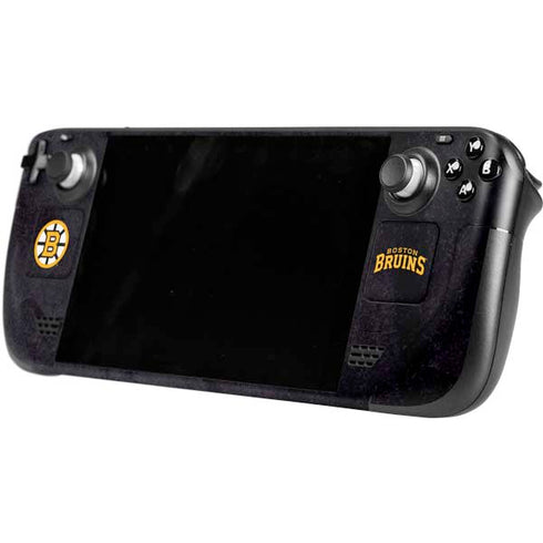 NHL Boston Bruins Distressed Steam Deck Handheld Gaming Computer Skin