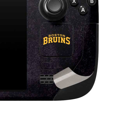 NHL Boston Bruins Distressed Steam Deck Handheld Gaming Computer Skin