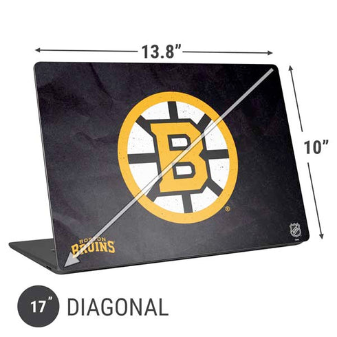 NHL Boston Bruins Distressed Universal Laptop 17in (13.8 x 10in) Skin