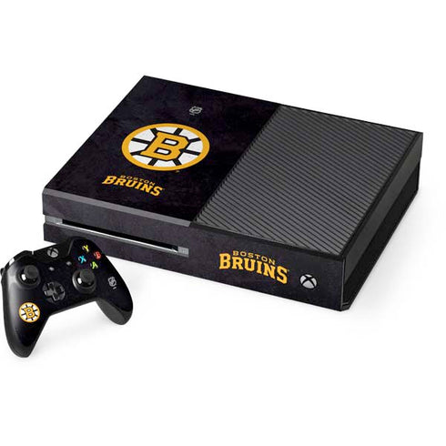 NHL Boston Bruins Distressed Xbox One Console and Controller Bundle Skin