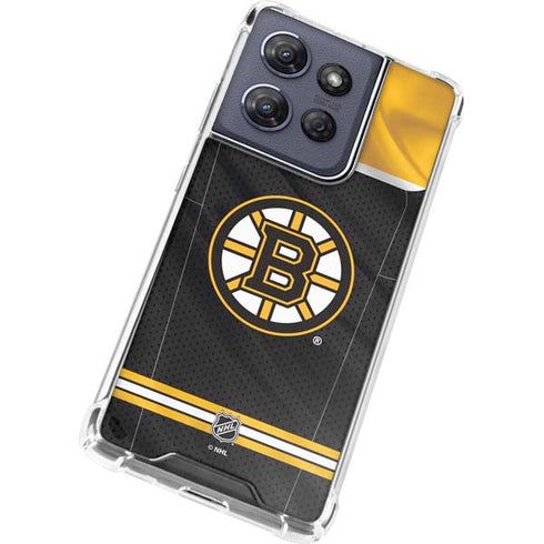 NHL Boston Bruins Home Jersey Moto G Play 5G (2025) Clear Case