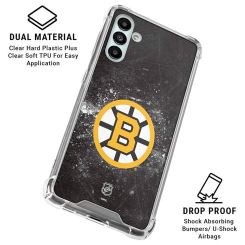 NHL Boston Bruins Iced Galaxy A13 5G Clear Case