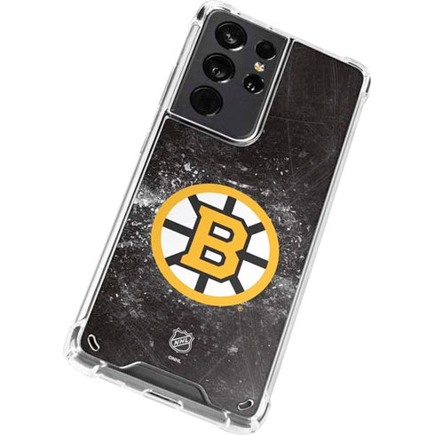 NHL Boston Bruins Iced Galaxy S21 Ultra 5G Clear Case