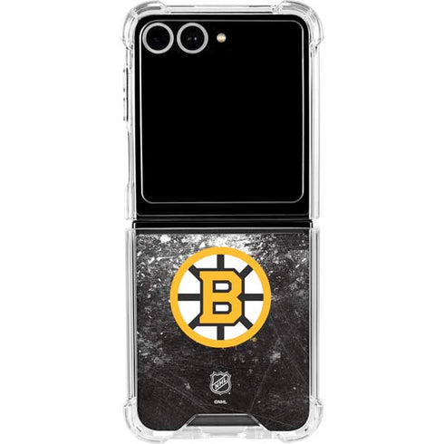 NHL Boston Bruins Iced Galaxy Z Flip7 Clear Case