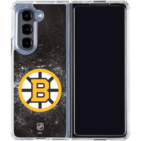 NHL Boston Bruins Iced Galaxy Z Fold5 5G Clear Case