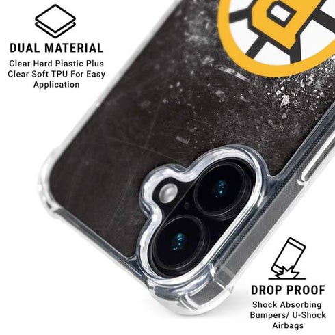 NHL Boston Bruins Iced iPhone 16 Clear Case
