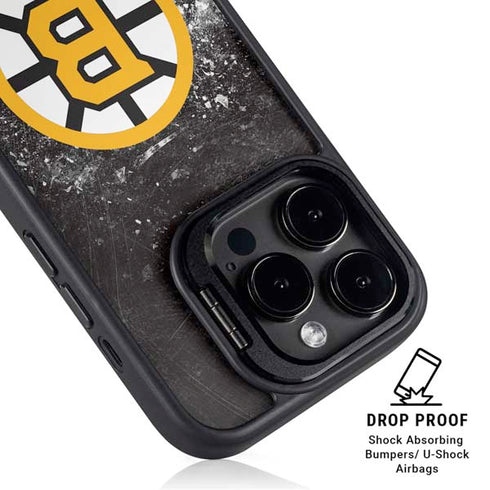 NHL Boston Bruins Iced iPhone 16 Pro Max Kickstand Case