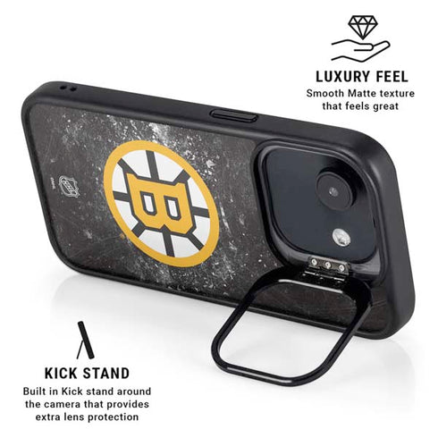 NHL Boston Bruins Iced iPhone 16e Kickstand Case