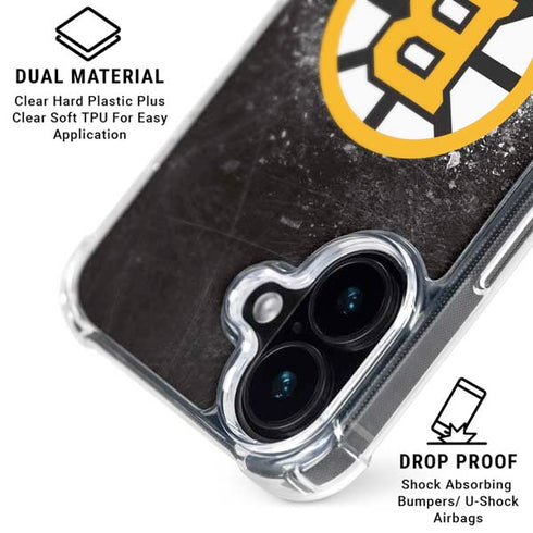 NHL Boston Bruins Iced iPhone 17 Clear Case