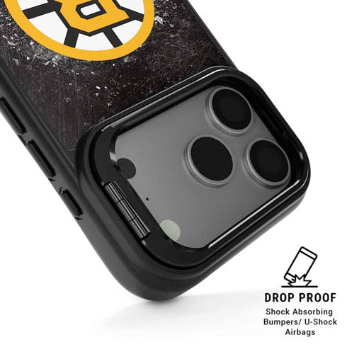 NHL Boston Bruins Iced iPhone 17 Pro Max Kickstand Case