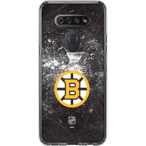 NHL Boston Bruins Iced LG K51/Q51 Clear Case