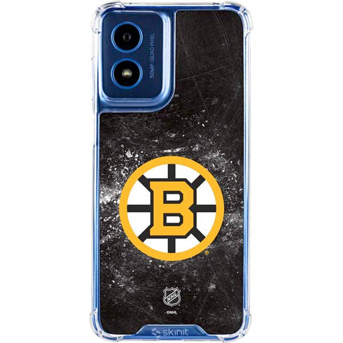 NHL Boston Bruins Iced Moto G 5G (2024) Clear Case