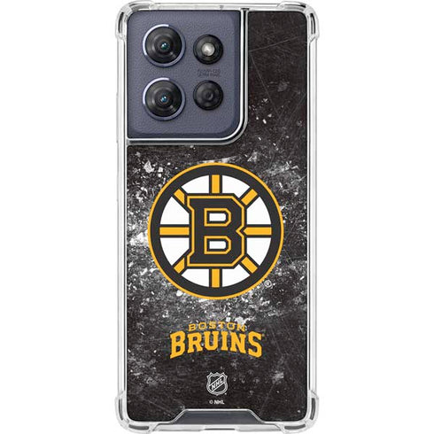 NHL Boston Bruins Iced Moto G Play 5G (2025) Clear Case