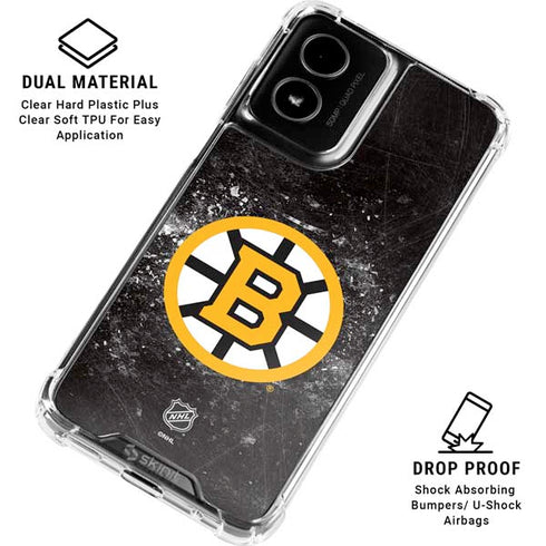 NHL Boston Bruins Iced Moto G Power 5G (2024) Clear Case