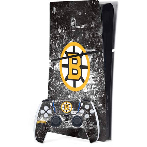 NHL Boston Bruins Iced PS5 Slim Digital Edition Bundle Skin