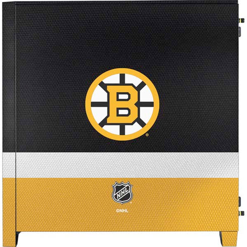 NHL Boston Bruins Jersey Corsair 4000D Tempered Glass Mid-Tower ATX Case Skin
