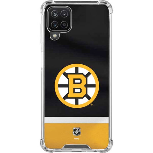 NHL Boston Bruins Jersey Galaxy A12 Clear Case